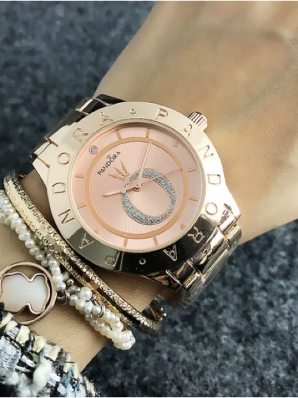 Pandora Rose Gold and Pink Women's Bracelet Watch